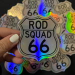STICKER - Holographic The Rod Squad Route 66