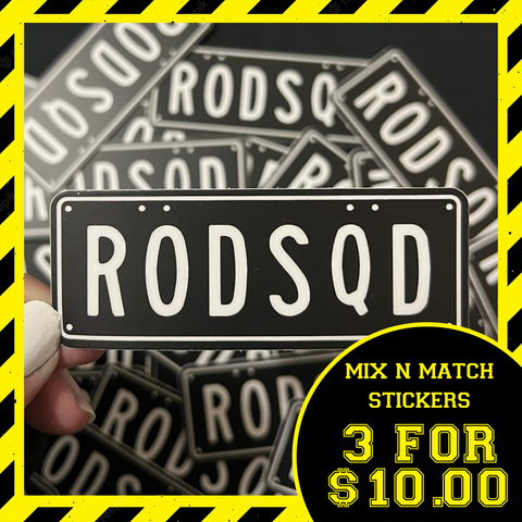 STICKER - RODSQD Rod Squad Number Plate