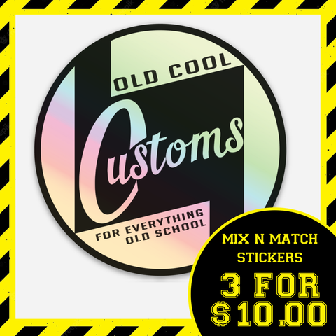 STICKER - Old Cool Customs Iconic Holographic