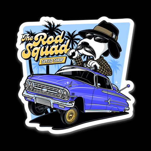 Lowrider Cruisin' with Snoopy: Chicano Impala Edition Sticker