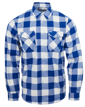 DIXXON - Trestles Blue & White Plaid Flannel Shirt