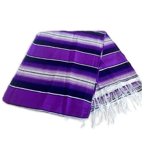 Mexican Sarape Blanket - Two Tone Purple