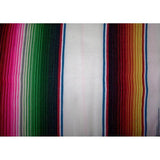 Mexican Sarape Blanket - White