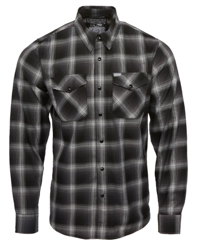 DIXXON - Static Black & Grey Flannel Shirt