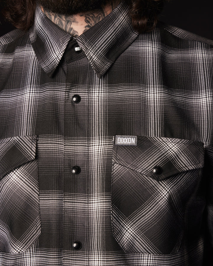 DIXXON - Static Black & Grey Flannel Shirt