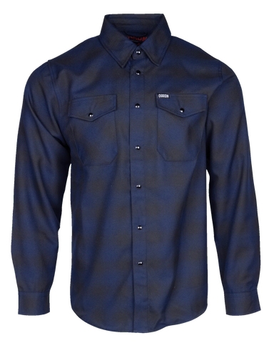 DIXXON - Midnight 10 Year Blue and Black Flannel Shirt