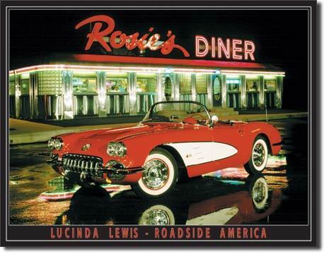 Metal Sign MSI-897 Lucinda Lewis Roadside America Rosie's Diner Sign
