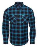 DIXXON - Borealis Teal and Purple Flannel Shirt