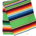 Mexican Sarape Blanket - Lime Green