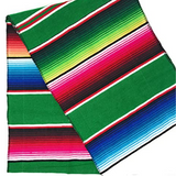 Mexican Sarape Blanket - Light Green