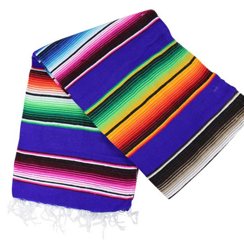 Mexican Sarape Blanket - Purple