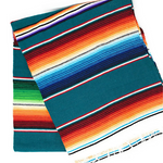 Mexican Sarape Blanket - Teal