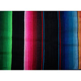 Mexican Serape Blanket - Black