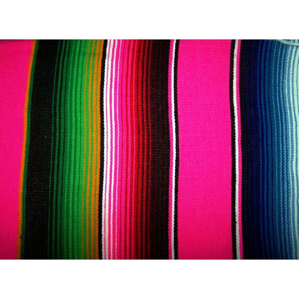 Mexican Sarape Blanket - Pink