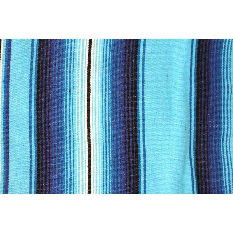 Mexican Sarape Blanket - Two Tone Blue