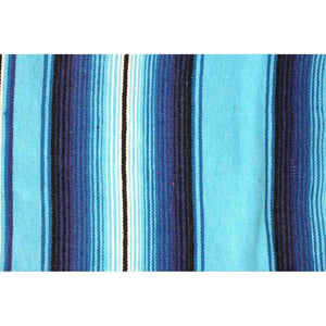 Mexican Sarape Blanket - Two Tone Blue